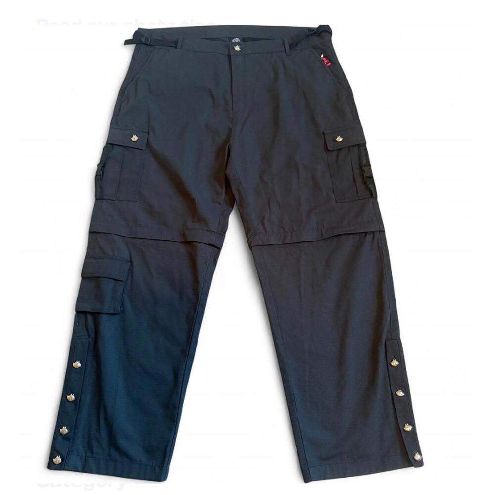 Ransom Zip Off Cargo Pants Size XXL Skater Logo Patches Black  Discontinued